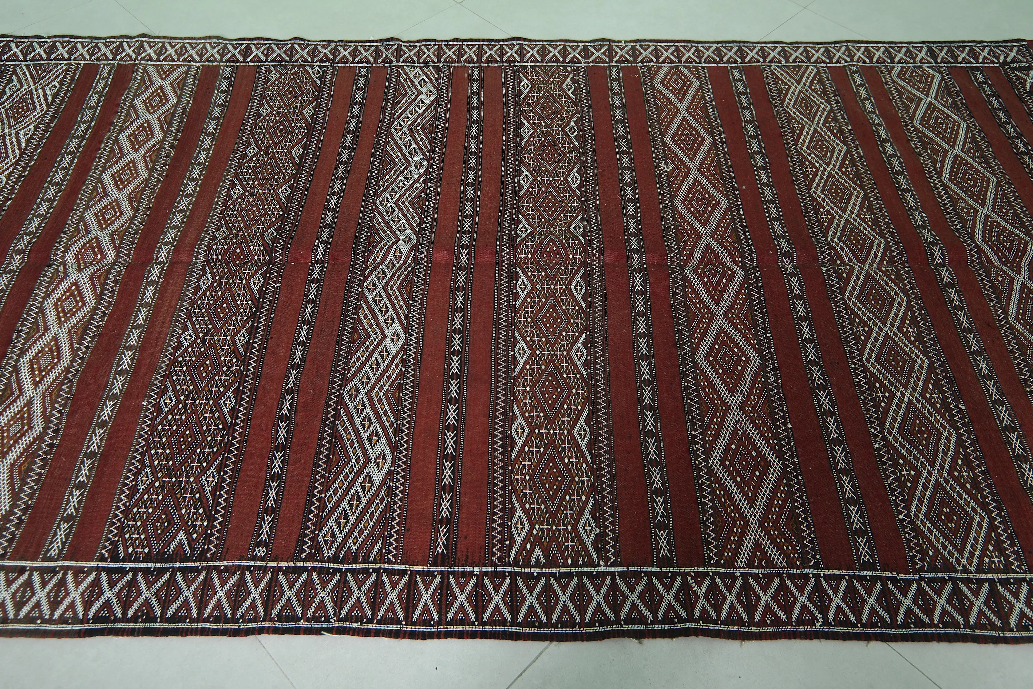 vintage handwoven kilim, 4.4 x 9.2 Feet Runner rug