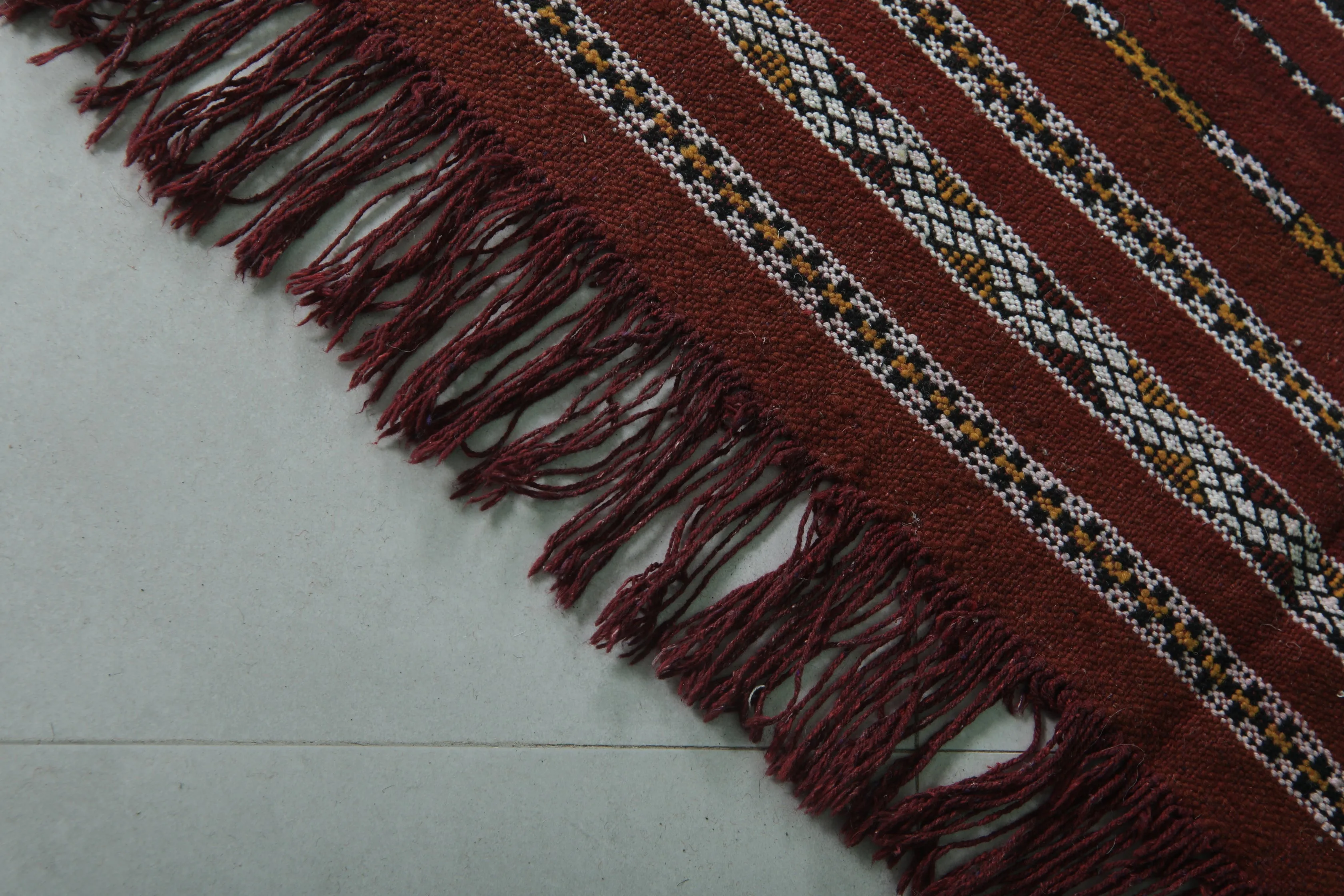 Vintage Handwoven Kilim Rug 4.4 FT x 8.1 FT – Unique Moroccan Design