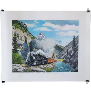 Vintage HOWARD L. FOGG Lithograph Print, Denver Rio Grande Railroad Steam Engine