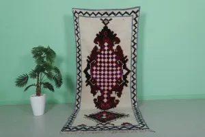 Vintage Moroccan Berber Rug – 3.6 X 9.2 Feet | Handwoven Beauty