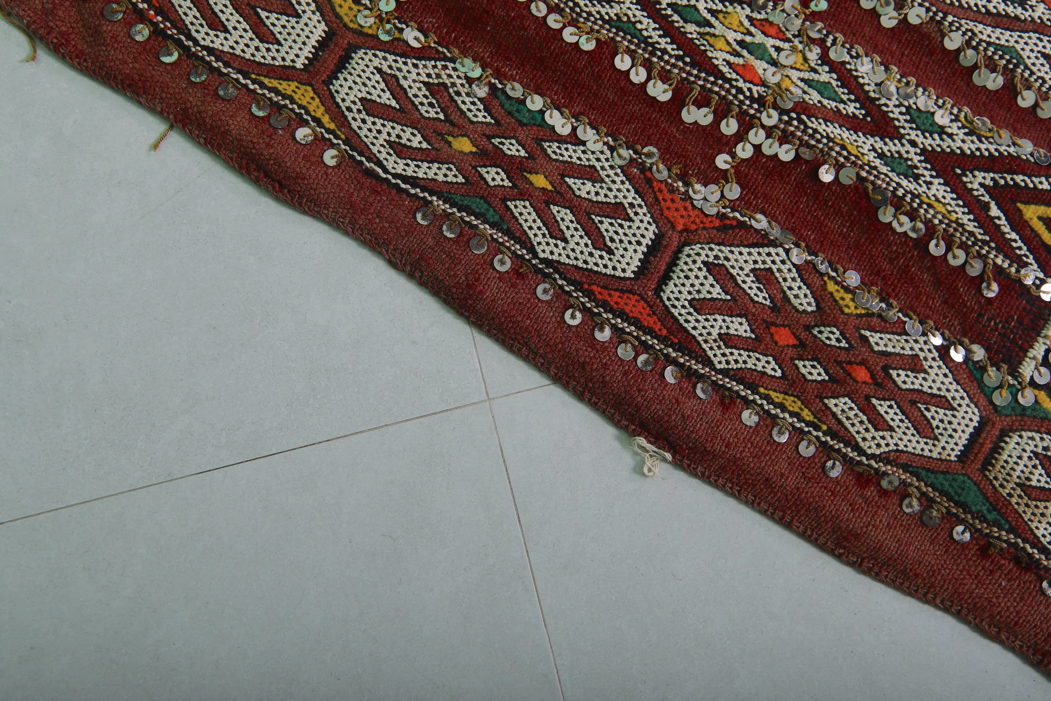 Vintage Moroccan Kilim - 5.5 FT X 12.2 FT - Authentic Handwoven Rug