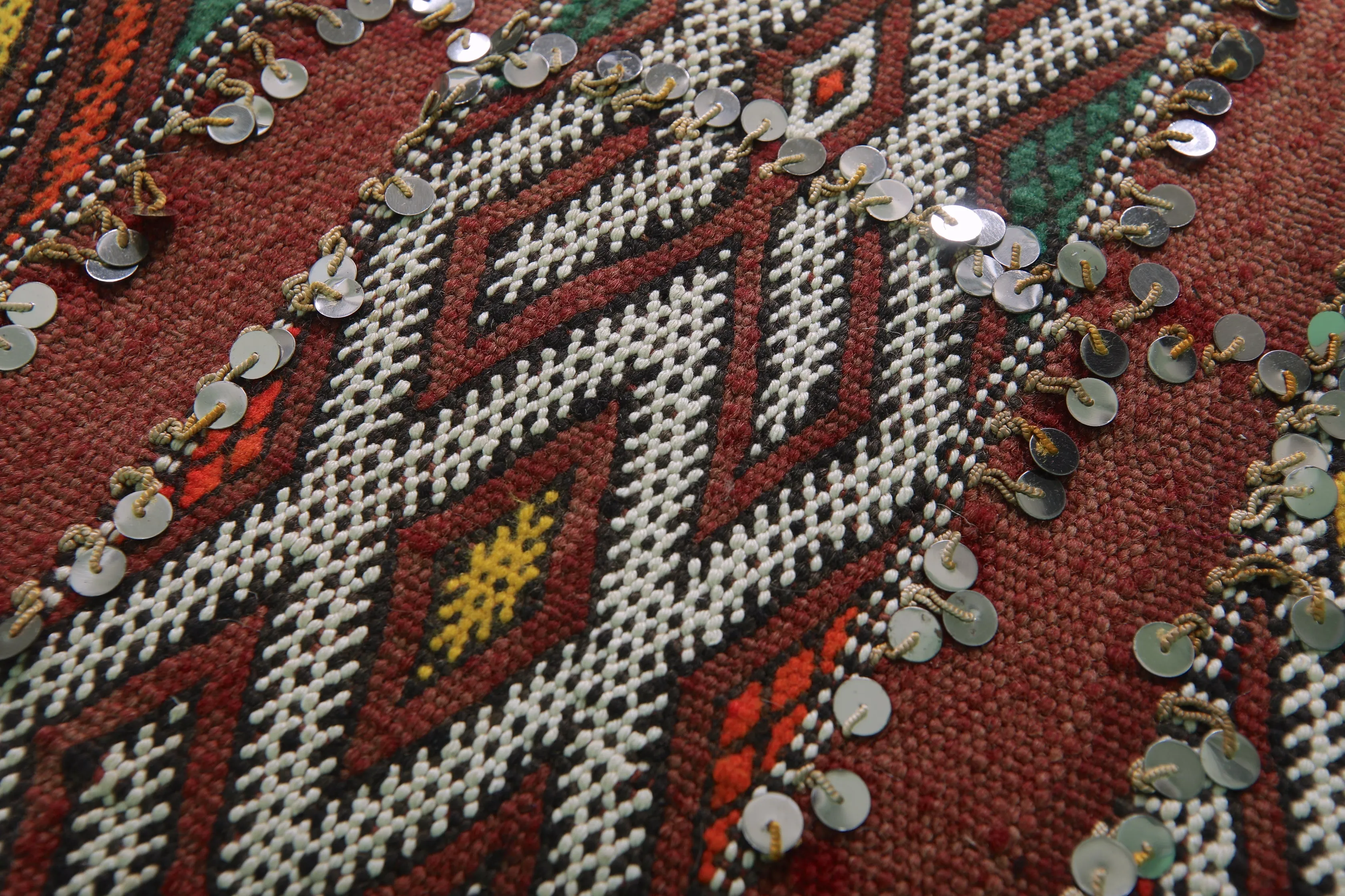 Vintage Moroccan Kilim - 5.5 FT X 12.2 FT - Authentic Handwoven Rug