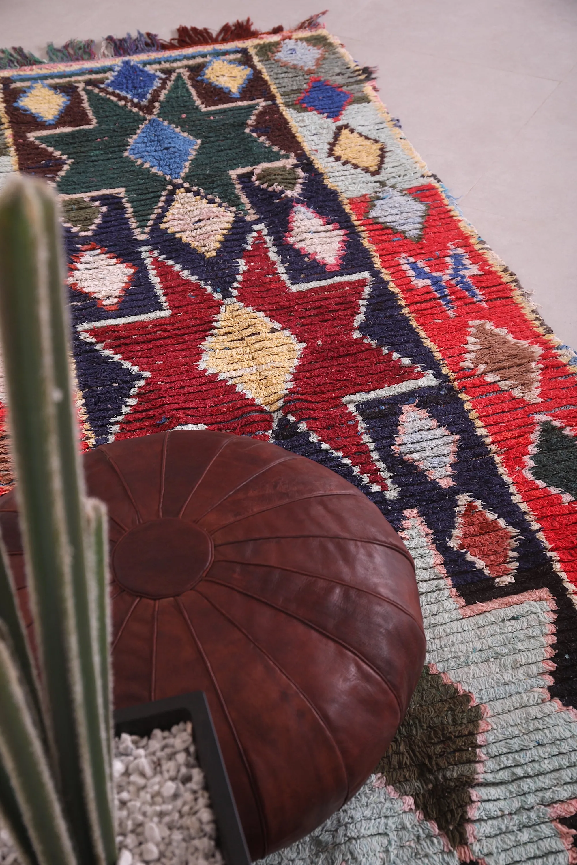 Vintage Moroccan Rug Runner - 3.5 X 8.1 Feet
