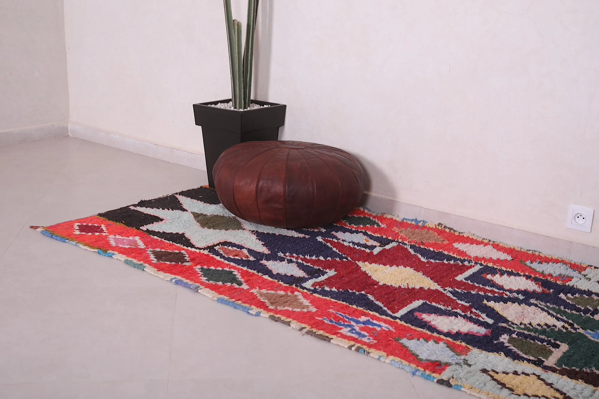 Vintage Moroccan Rug Runner - 3.5 X 8.1 Feet