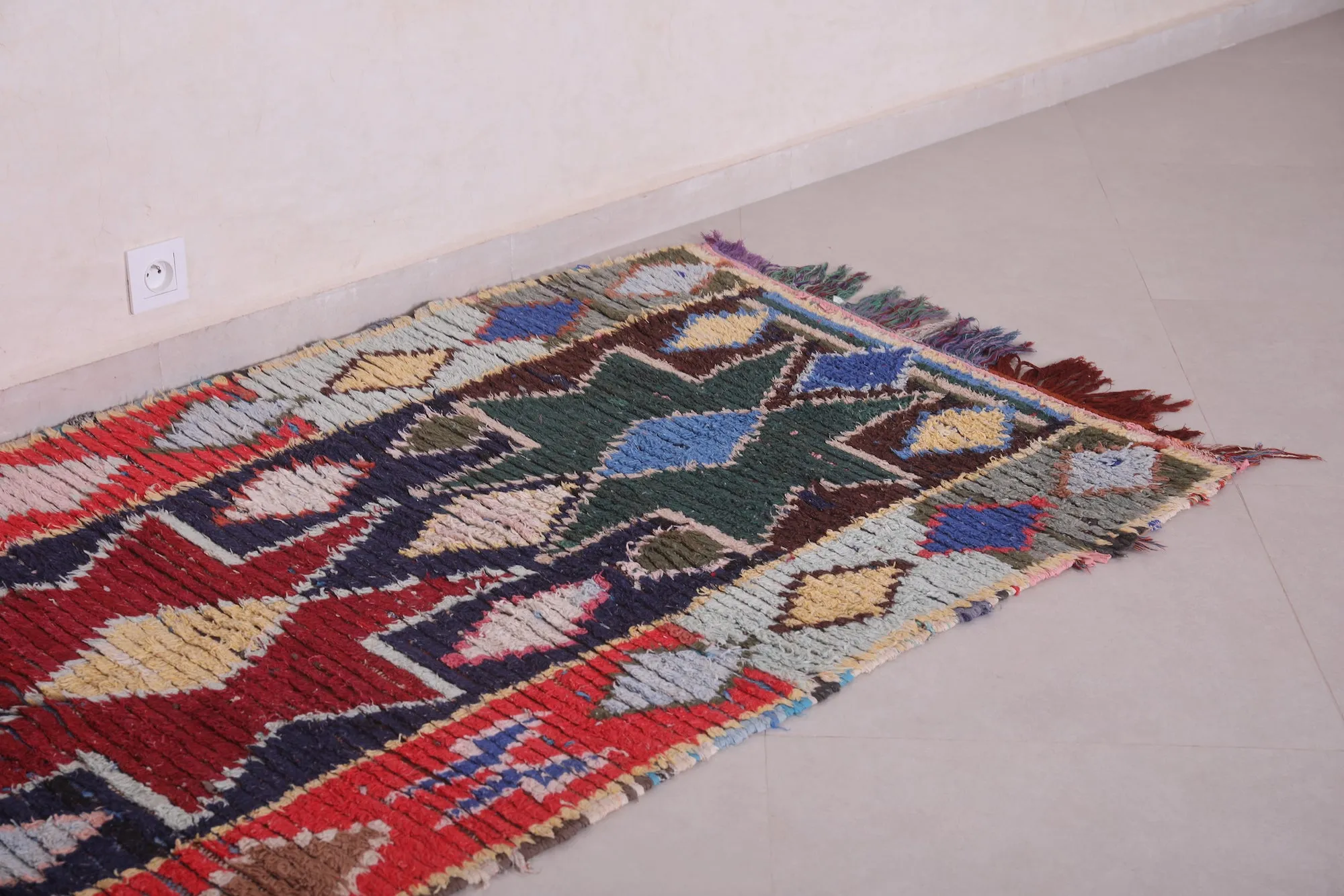 Vintage Moroccan Rug Runner - 3.5 X 8.1 Feet