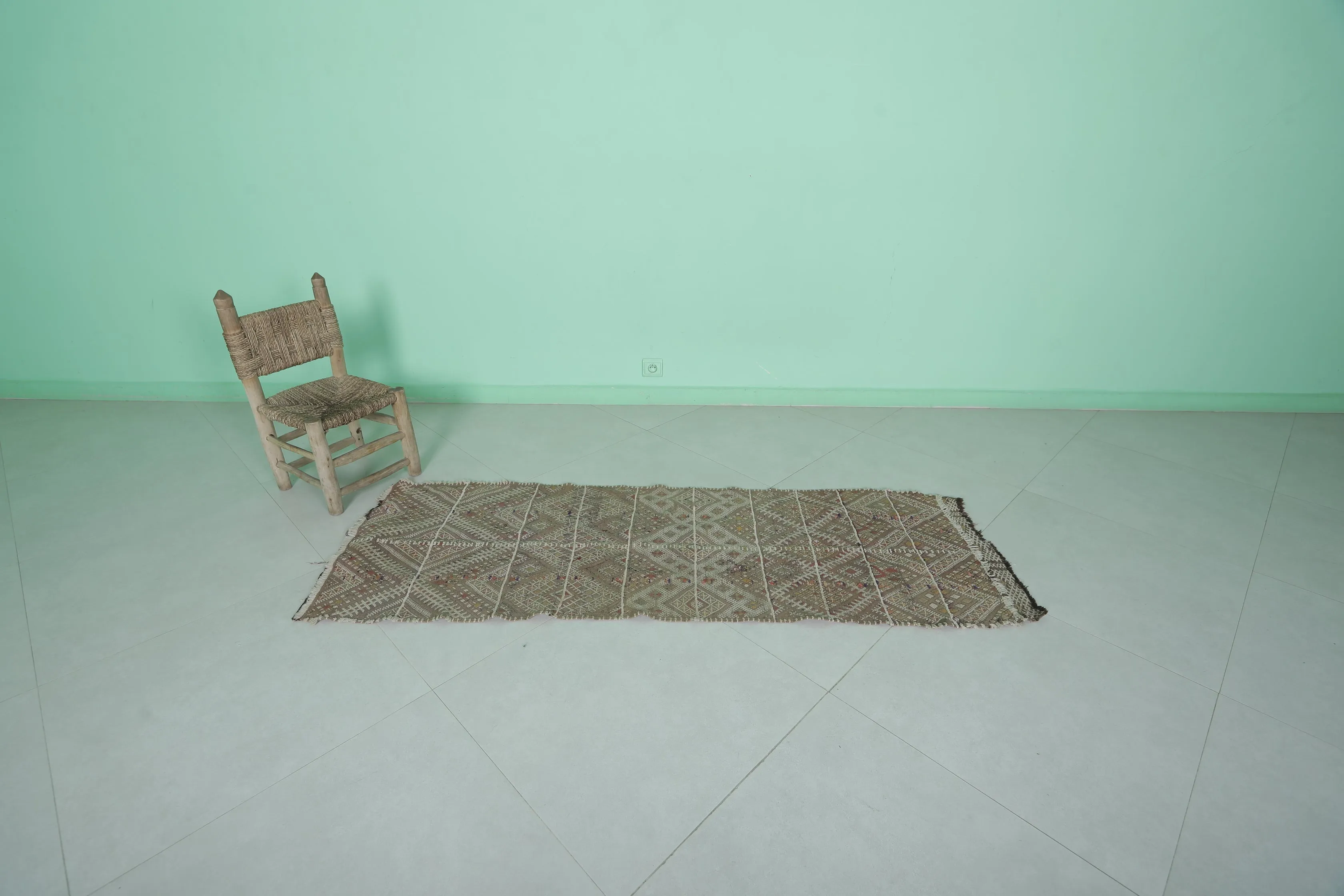 Vintage Moroccan Runner Rug 2 X 6.1 Feet