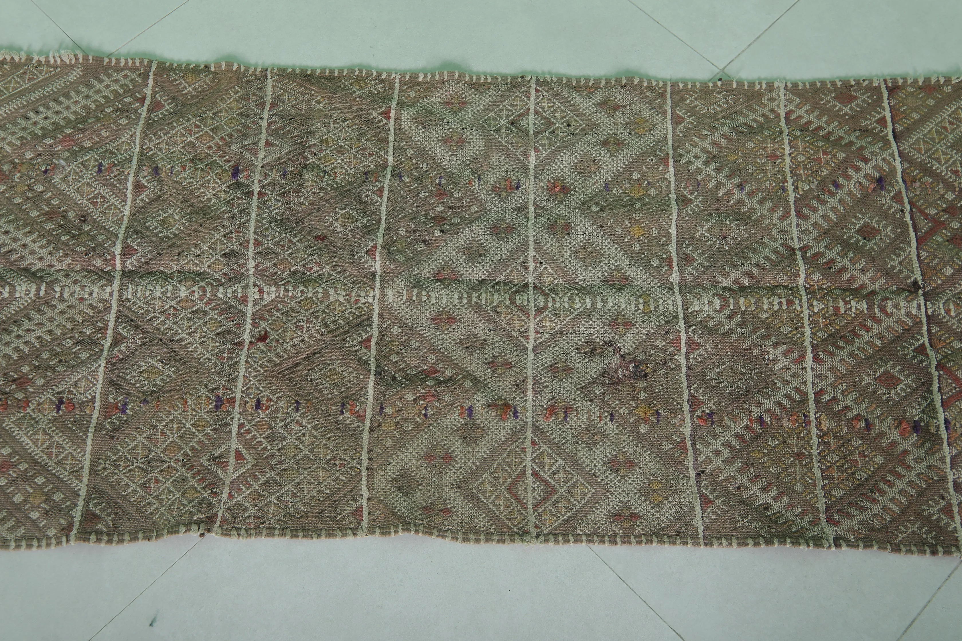 Vintage Moroccan Runner Rug 2 X 6.1 Feet