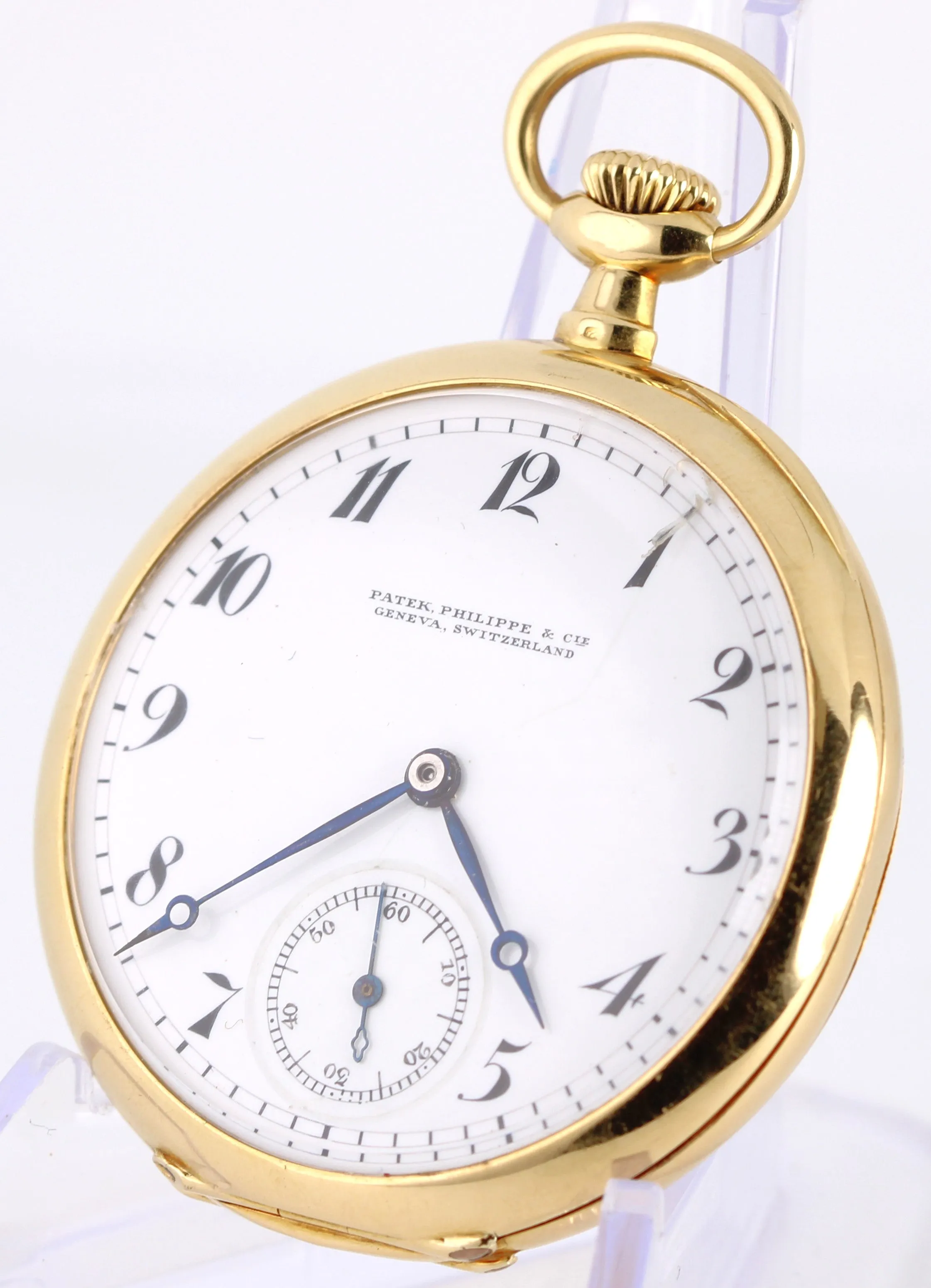 VINTAGE Patek Philippe CIE 18k Yellow Gold 73.3gr White Arabic 47mm Pocket Watch