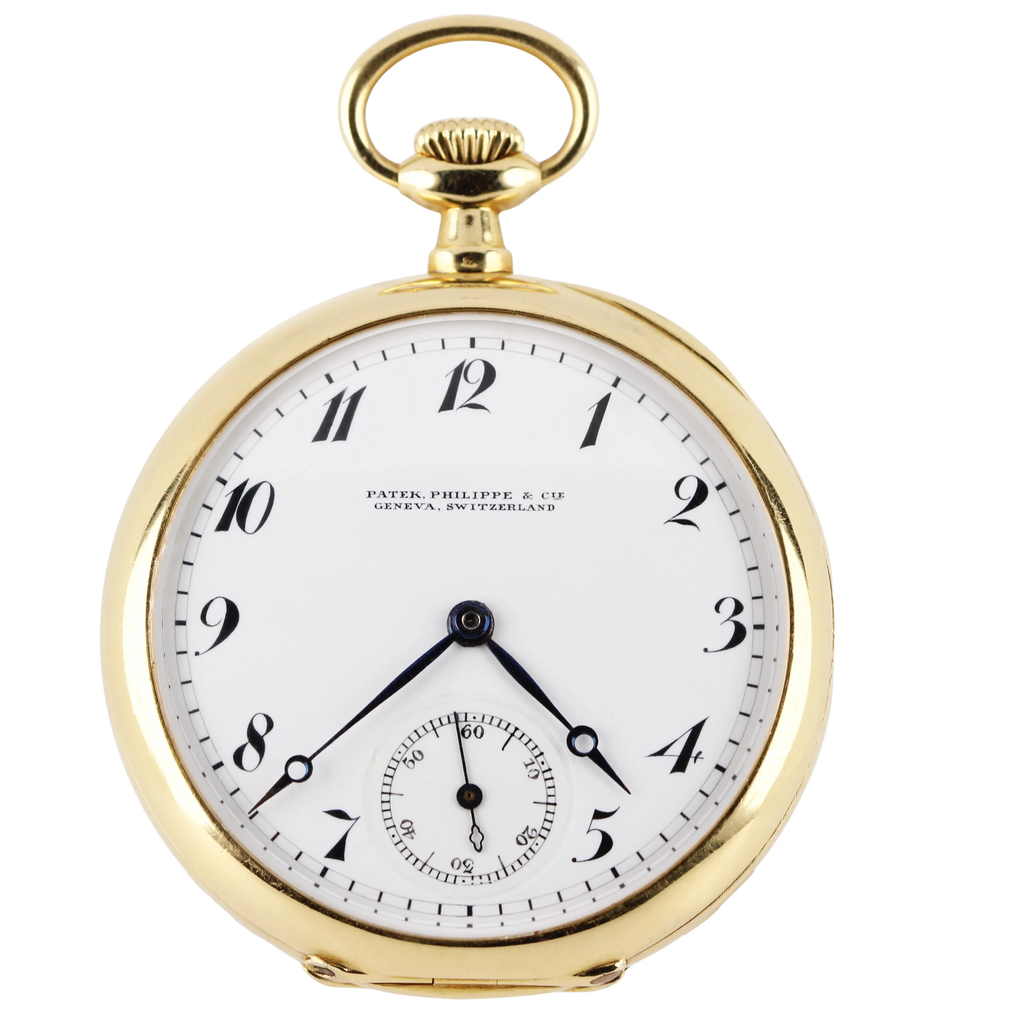 VINTAGE Patek Philippe CIE 18k Yellow Gold 73.3gr White Arabic 47mm Pocket Watch
