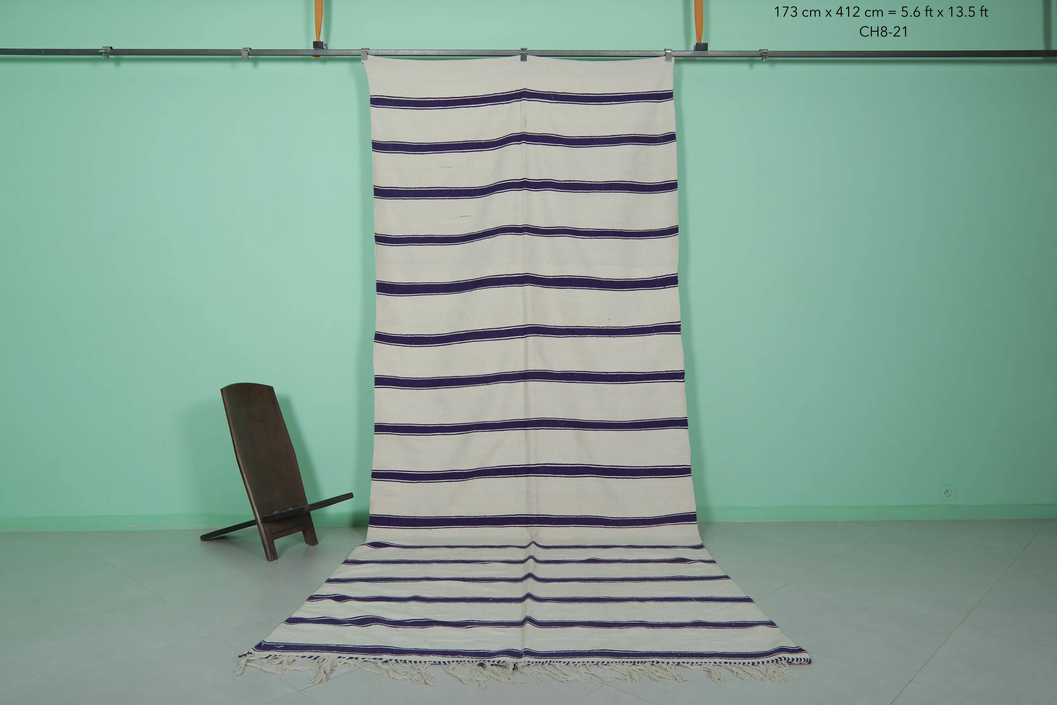 Vintage Wool Berber Blanket – Moroccan Handwoven Design