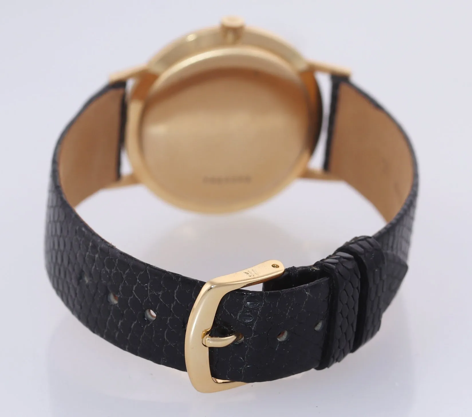 Vintage Zenith Solid 18k Yellow Gold 34mm Manual Wind Silver Stick Watch