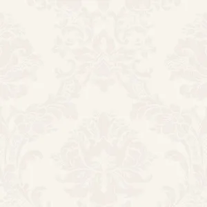 White Brittany Damask SL27545 Wallpaper