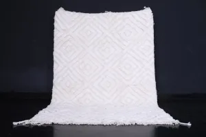 White Moroccan area rug - Custom Wool rug