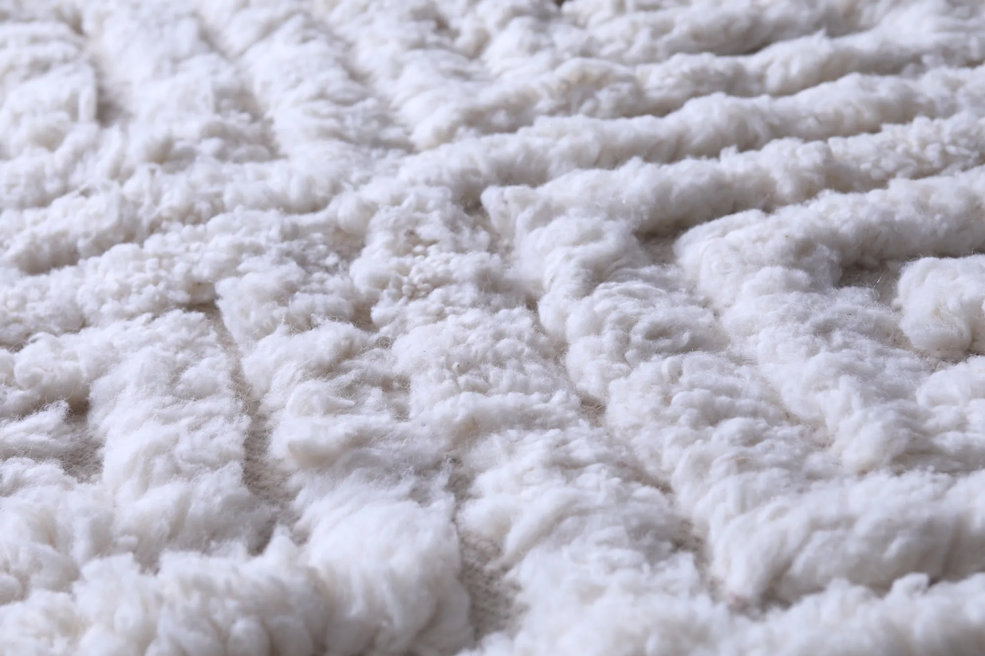 White Moroccan area rug - Custom Wool rug