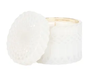 White 'Winter Wonderland' shimmer candle