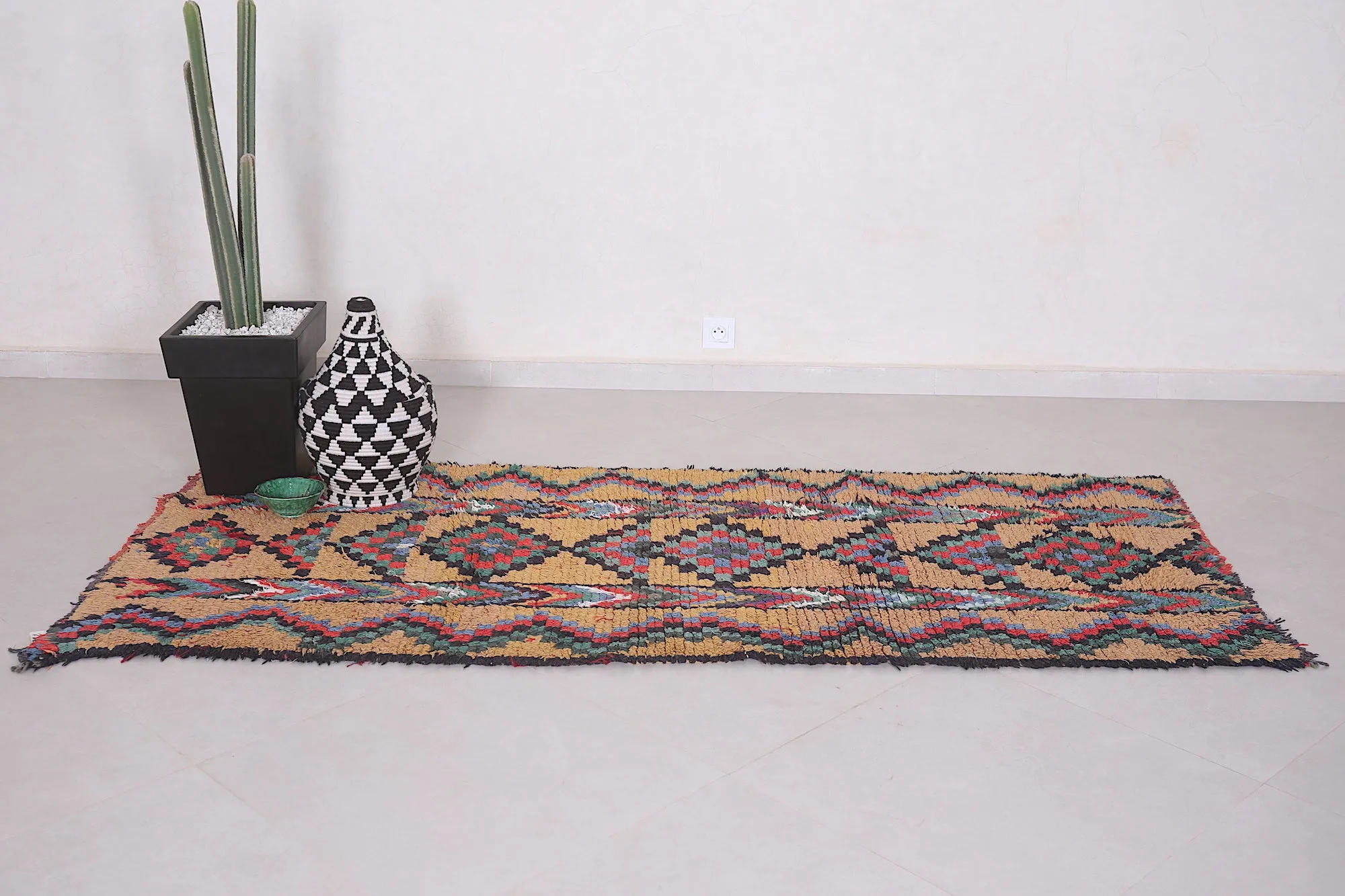 Wonderful Moroccan Runner Rug – 3 x 7.4 Feet | Vibrant Handmade Design