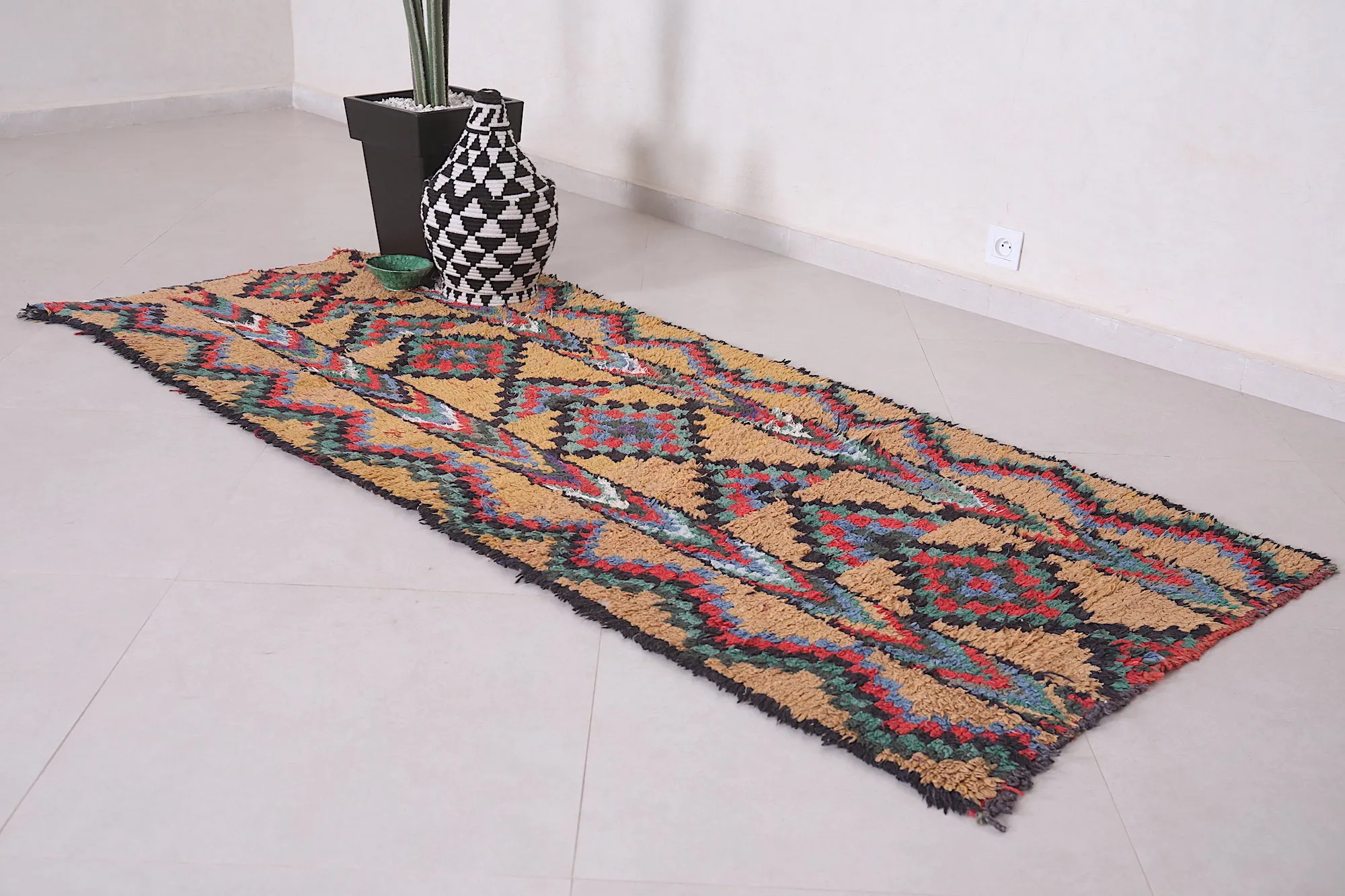 Wonderful Moroccan Runner Rug – 3 x 7.4 Feet | Vibrant Handmade Design