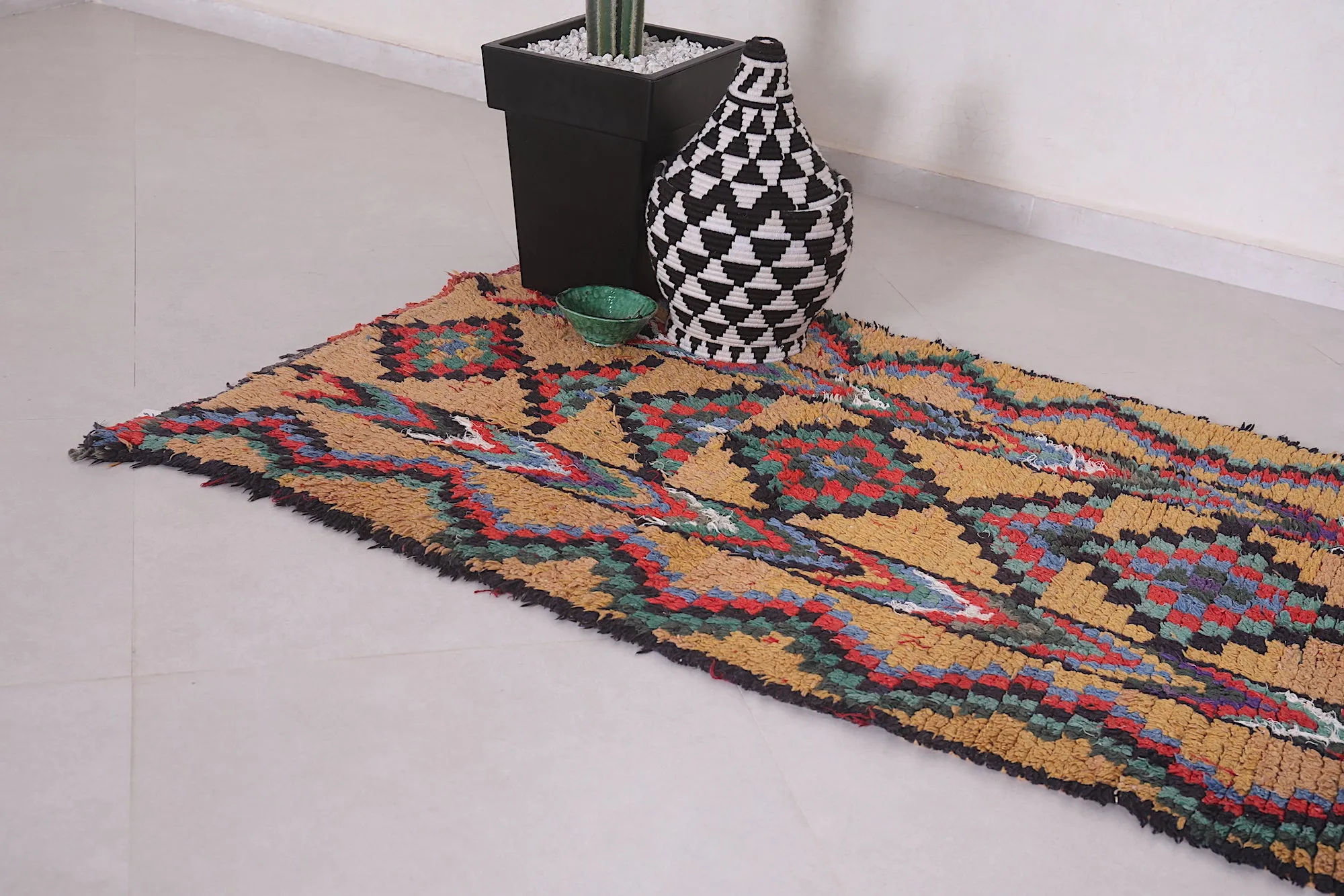 Wonderful Moroccan Runner Rug – 3 x 7.4 Feet | Vibrant Handmade Design