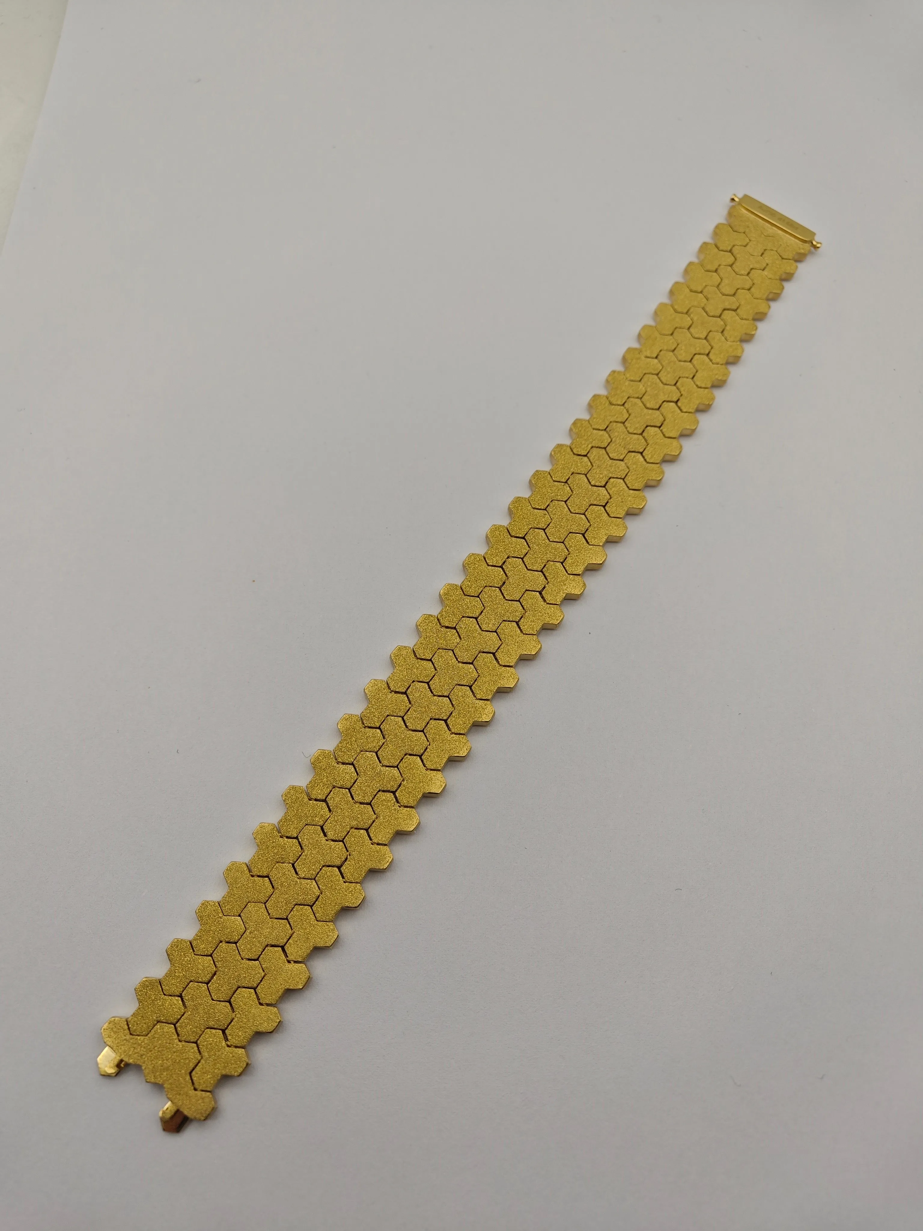 Yellow Gold Armor Bracelet | Triple Row Version